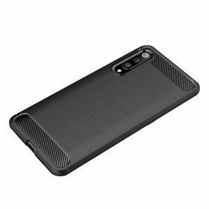 Szénszál mintájú TPU tok Xiaomi Mi 9 fekete