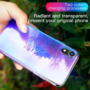 Baseus Glow színátmenetes flexibilis tok iPhone XR kék (WIAPIPH61-XG03)