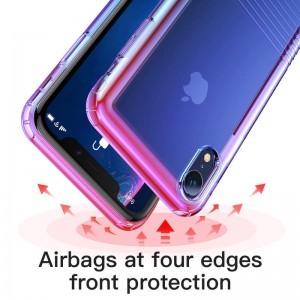 iPhone XR fekete tok Baseus Colorful Airbag (WIAPIPH61-XC01)