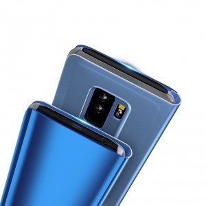 Clear View mágneses fliptok Samsung A70 kék
