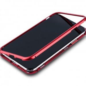 Mágneses kemény tok iPhone XR piros színben
