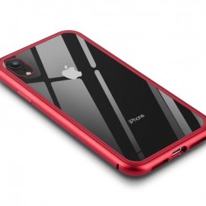 Mágneses kemény tok iPhone XR piros színben