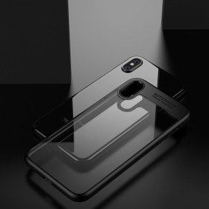 IPAKY Frame áttetsző TPU tok iPhone X/XS fehér színű kerettel