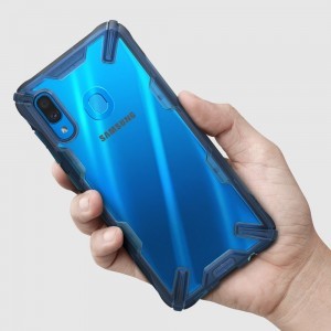 Ringke Fusion X PC tok TPU kerettel Samsung A30 fekete színben