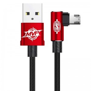 Baseus MVP Double-sided könyök Micro USB kábel 1.5A 2M fekete
