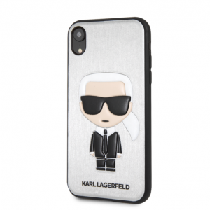 Karl Lagerfeld Iconic tok iPhone XR ezüst