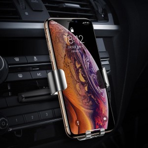 Baseus Metal Age Gravity univerzális CD meghajtóba erősíthető autós telefontartó ezüst színben univerzális (SUYL-J0S)