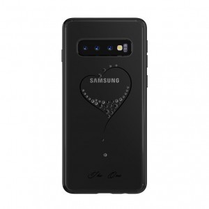 Kingxbar Wish tok Swarovski kristály díszítéssel Samsung S10 Plus fekete színben