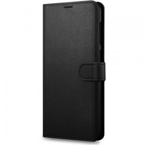 Samsung A50 Spigen Wallet S Saffiano fekete