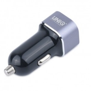 UNIQ Autós szivargyújtós töltő USB Type-C fekete színben