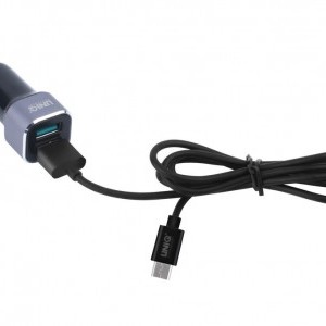 UNIQ Autós szivargyújtós töltő USB Type-C fekete színben