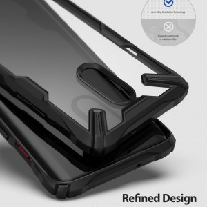 Ringke Fusion X PC tok TPU kerettel OnePlus 7 fekete színben