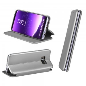 Forcell elegáns fliptok Samsung A50 ezüst színben