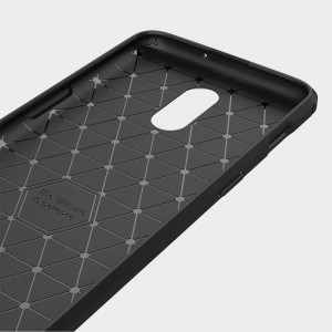 Szénszál mintájú TPU tok OnePlus 7 fekete