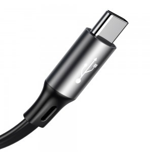 Baseus Fabric USB HUB Lightning/ micro-USB/ USB Type-C csatlakozókkal 3.5A 1,2 m szürke