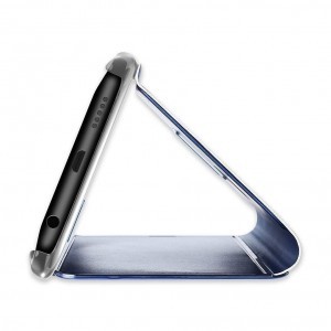 Samsung A20e Clear View mágneses fliptok ezüst