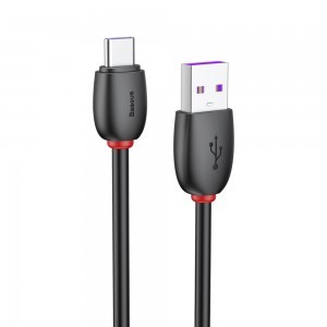 Baseus Purple Ring gyorstöltő USB Type-C kábel 40W 1m fekete