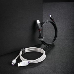 Baseus Purple Ring gyorstöltő USB Type-C kábel 40W 1m fekete