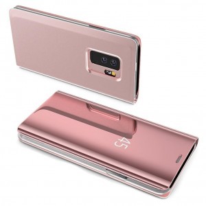Clear View mágneses fliptok Samsung A20e pink