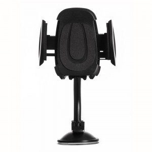 Univerzális szélvédőre rögzíthető telefontartó flexibilis karral fekete
