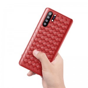 Baseus fonott textúrájú TPU tok Huawei P30 Pro tok piros színben
