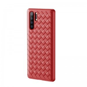 Baseus fonott textúrájú TPU tok Huawei P30 Pro tok piros színben