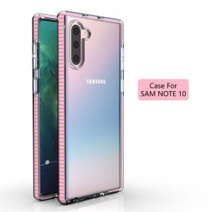 SMD Samsung Galaxy Note 10+ Plus Hybrid N10-007 áttetsző tok rózsaszín kerettel