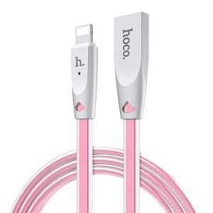 Hoco Jelly Knitted USB - Lightning kábel rose gold