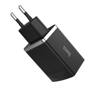 Hoco hálózati, USB fali töltő adapter QC 3.0 1xUSB fekete