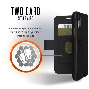 UAG Metropolis fokozott védelmet biztosító fliptok iPhone XR fekete