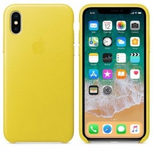Apple MRGJ2ZM/A bőr tok iPhone X/XS sárga gyári