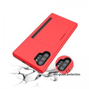 SMD Samsung Galaxy Note 10 N10-008 tok, bankkártya tartóval piros színben