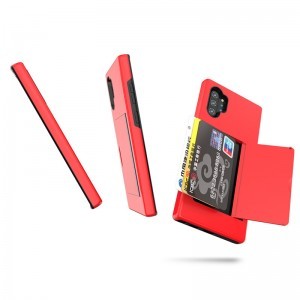 SMD Samsung Galaxy Note 10+ Plus N10-008 tok, bankkártya tartóval piros