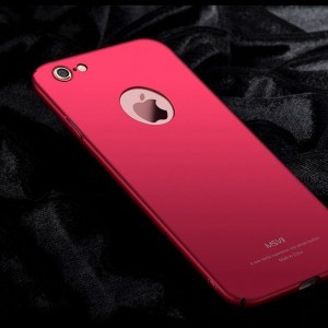 MSVII Simple ultra vékony PC tok iPhone 7 piros