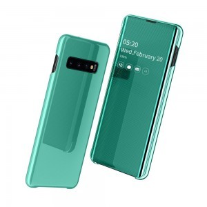 SMD Luxury View fliptok Samsung S10 tok zöld színben