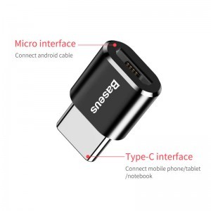Baseus Micro USB - Type-C (USB-C) átalakító fekete (CAMOTG-01) OTG