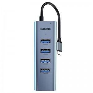 Baseus Enjoy Type-C USB elosztó szürke HUB (CAHUB-Q0G)
