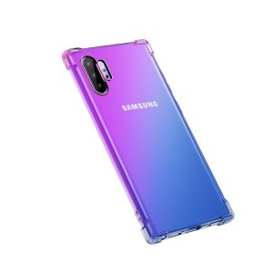 SMD Samsung Galaxy Note 10 N10-001 tok áttetsző, kék-lila átmentettel, ütésvédelemmel