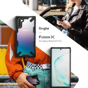 Samsung Note 10 Ringke Fusion X tok Black fekete telefontok
