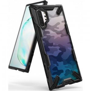 Ringke Fusion X Samsung Note 10+ Plus Camo Black terepmintás (XDSG0020)
