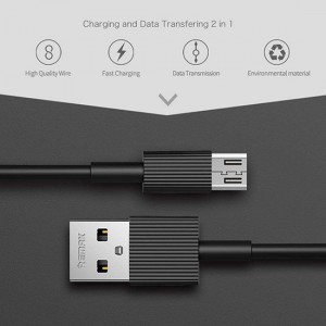 Remax Chaino USB/ Micro USB kábel 1m fekete