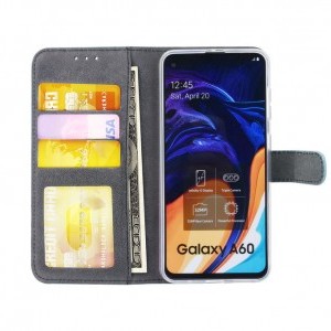 Fliptok kártyatartóval Samsung A60 világoskék