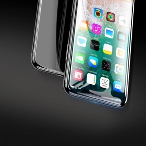 iPhone XS Baseus Ultravékony kijelzővédő 9H üvegfólia fekete