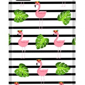 Casegadget flamingó és levél mintás tok iPhone XI