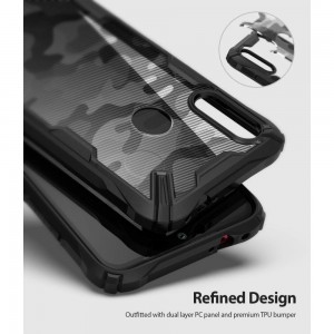 Ringke Fusion X Xiaomi Redmi Note 7 Camo Black terepmintás