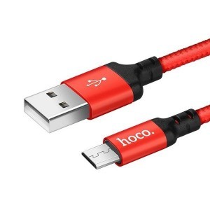Hoco Micro USB X14 speed  2m  kábel piros/fekete