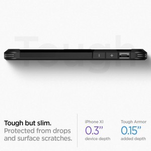 iPhone 11 tok Spigen Tough Armor kihajtható támasszal fekete
