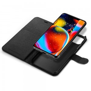 Spigen Wallet S iPhone 11 Pro flip tok fekete színben