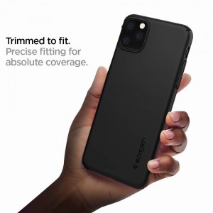 Spigen Thin Fit Air ultravékony tok iPhone 11 Pro fekete színben