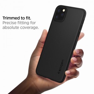 Spigen Thin Fit ultravékony tok iPhone 11 Pro fekete színben